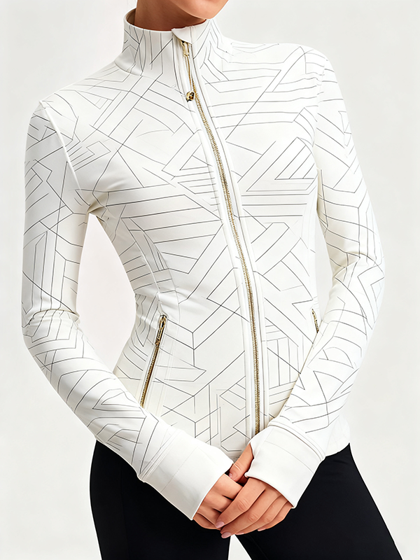 Quick Dry Seamless Women's Running Jacket - Breathable Long Sleeve Yoga Workout Top