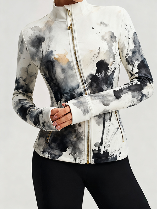 Quick Dry Breathable Women's Workout Jacket - Seamless Long Sleeve Yoga Running Top