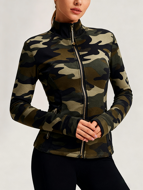 Women's Quick Dry Seamless Workout Jacket - Breathable Long Sleeve Yoga Running Top